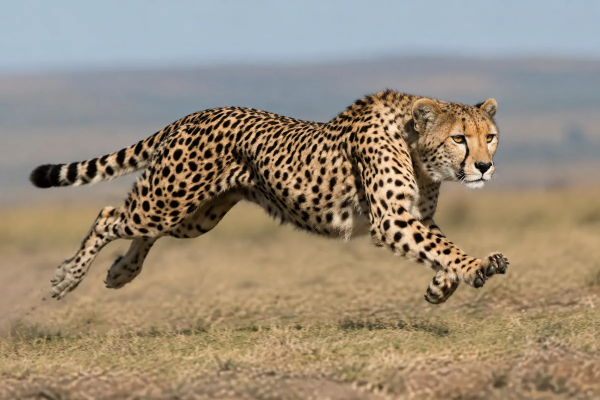 Quelle est la vitesse maximale d'un guépard sur 100 mètres